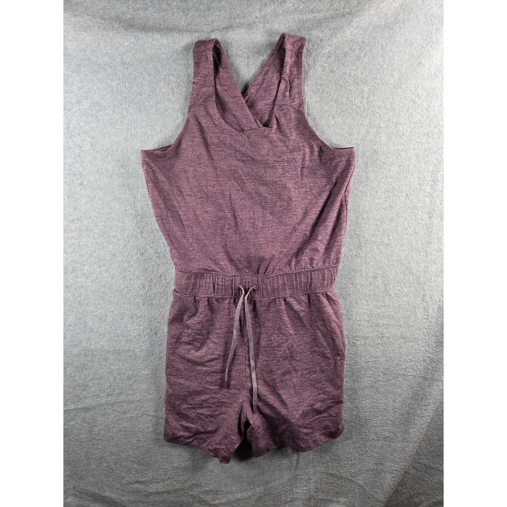 Kuhl Romper Women Small Purple Heathered Crossover Neck Drawstring Casual